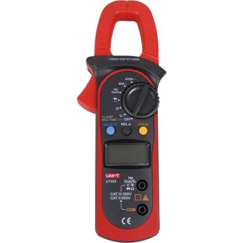 UNI-T UT203 3999 Count 40A to 400A AC/DC Current Digital Clamp Meter with Voltage Resistance Frequency Test