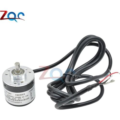 360P/R 600P/R Encoder DC 5V-24V Encoder 360p 600p Incremental Rotary AB 2 Phases 6mm Shaft Suit For Displacement Measurement