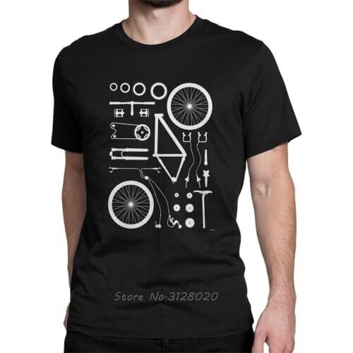 Men Bike T Shirt Exploded Mountain Biker Cycling MTB T-Shirt Vintage Short Sleeved Clothes Purified Cotton Tees