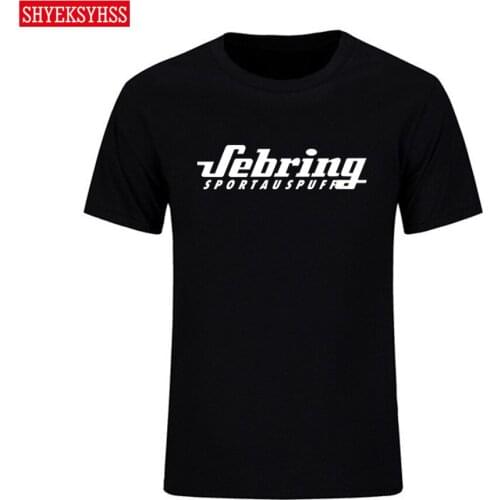 Austria sebring logo T shirt Le Mans track mens summer short-sleeved cotton Tshirt car exhaust modified tops T-shirt