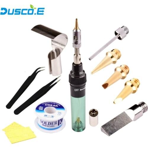 Hot Sale MT-100 Aerated Flame Butane Gas Soldering Iron Electric Soldering Iron Gun Blow Torch Tool / Tip nozzle / Tweezers /box