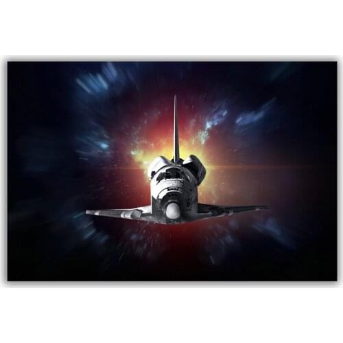 HT079 Spectacular Universe Earth And Moon Space Station Astronaut Silk Fabric Poster Art Decor Indoor Painting Gift