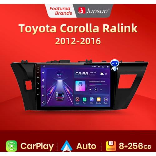 Junsun V1 pro Android 10 For Toyota Corolla Levin 2014 - 2016 Car Radio Multimedia Video Players Android Auto CarPlay 2 din dvd