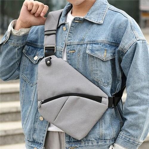 Anti Theft Men Chest Bag Small Cross Body Bags Reflective Strip Mini Messenger Bag Men Shoulder Sport Bag Pack