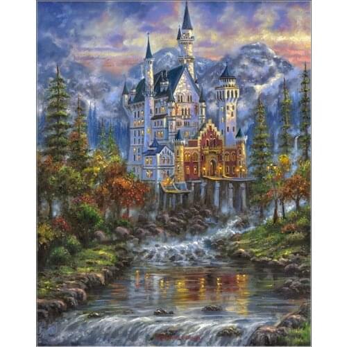 Counted Cross Stitch Kits Needlework - Crafts 14 ct Aida DMC Color DIY Arts Handmade Home Decor - Autumn Mist