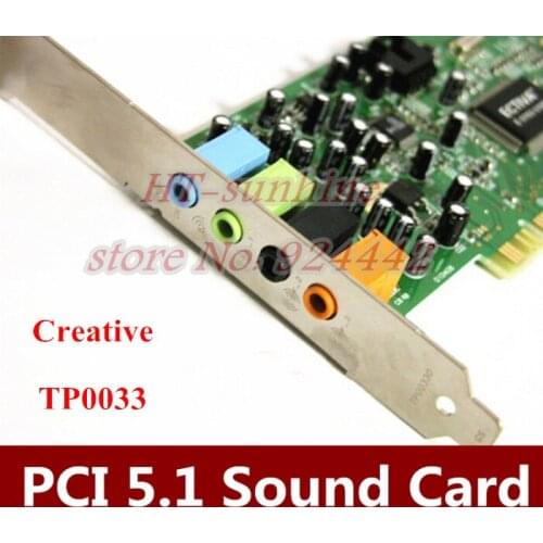 Original 2PCS/LOT SOUND BLASTER 5.1 TP0033 PCI sound card For CREATIVE