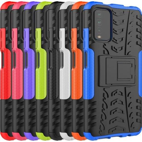 Redmi 9 Power 9T Note 9S Pro Max Case TPU & PC Dual Armor Hard Silicone Cover For POCO X3 M3 Mi 10T Pro Lite Casing