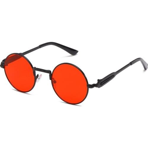 Round Sunglasses Woman Vintage Ocean Lens Metal Frame Glasses For Women Gothic Eyeglasses Man lentes de sol Gafas Trendy CH0926