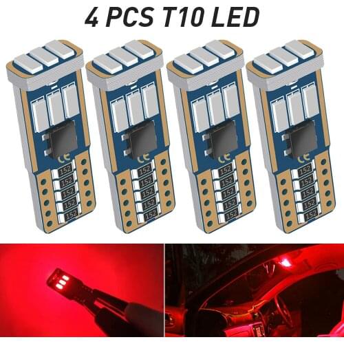 A Pack T10 W5W LED Bulbs 12V White Amber Blue car led Interior Light Dome Reading light for Citroen C4 Picasso Berlingo Xsara C5