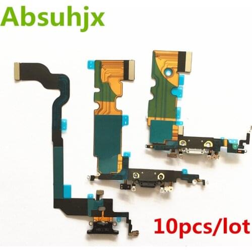 Absuhjx 10pcs Charging Port Flex Cable for iPhone 8 Plus 4.7'' 8P X Charger USB Dock Conector Flex Cable