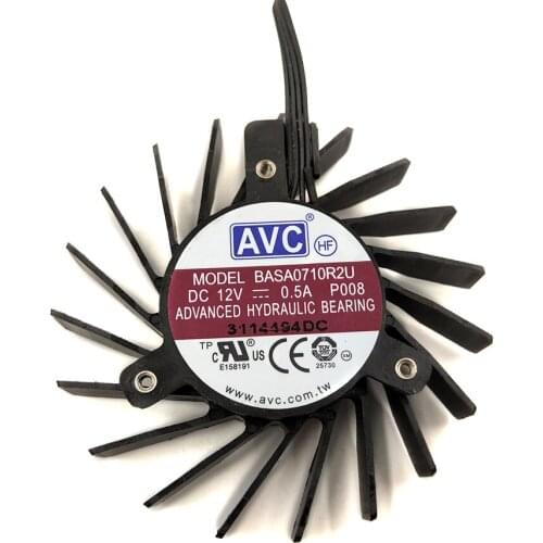 4pin 0.5A BASA0710R2U VGA Cooler Fan For NVIDIA QUADRO Q4000 Video Graphics Cards Cooling