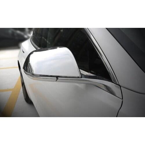 High quality ABS chrome 2pcs car door mirror decoration cover,rearview protective cover for Tesla Model3 model 3 2017-2020
