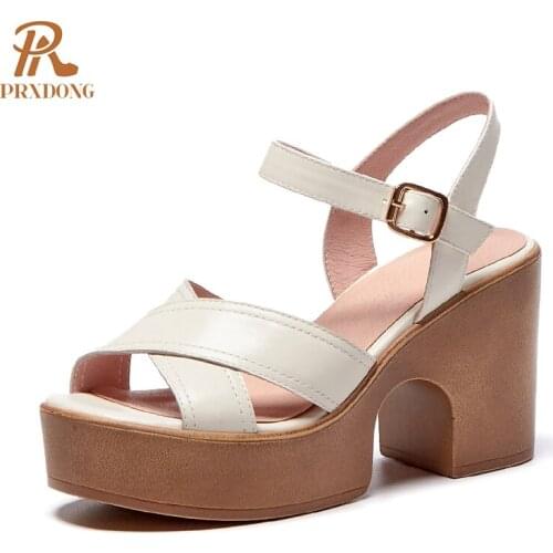 New Brand Women Summer Sandals Fashion Platform Sandals Shoes Size 34-39 Super High Chunky Heels Women Dress Party Shoes Pumps