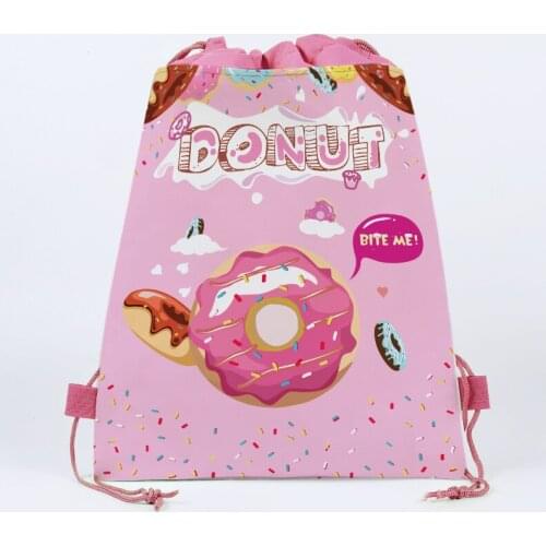 1pcs Non-woven Party Gifts Bags Baby Shower Candy Bags Sweet Donuts Kids Gifts Packing Backpack Girls Birthday Party Decoration