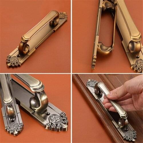 1Pc New European Retro Style Door Handle Solid Zinc Alloy Furniture Cabinet Door To Open Handles White Bronze Wooden Door Pulls