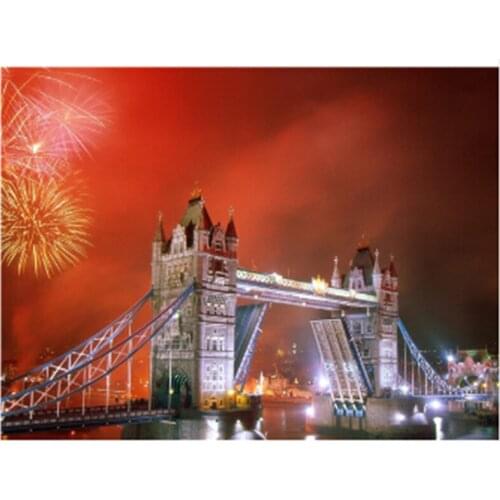 2018 new arrived Diamond Painting Diamond Embroidery London Home DecorCross Stitch Full round Diamond Mosaic Bridge for gift zx