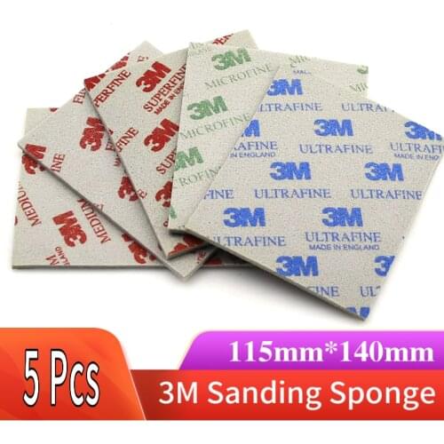 5 pieces Sanding Softback Wet & Dry Sponge Sandpaper Sanding Disc 500-1500 Grit Mold Electronic Plastic Mobile Phone Polishing