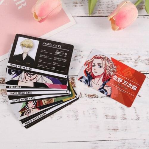 Anime Tokyo Revengers Ken Ryuguuji Chifuyu Matsuno Collective Card High Quality Student ID Card Comic Fans Cosplay Props