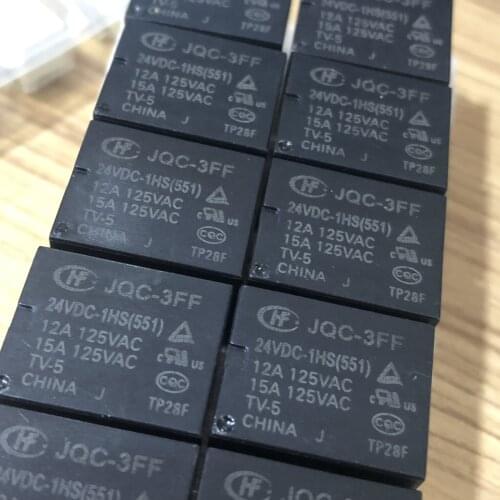 Free Shipping 10PCS 100% new JQC-3FF-24VDC-1HS 10A Relay DIP4