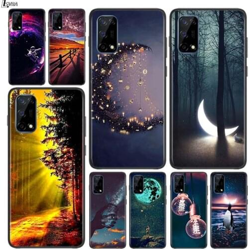 Natural And Light for OPPO Realme V15 X5 X3 X50 X7 V5 C21 C17 C11 C3 C2 7 7i 6 6S 6i 5 3 2 Pro Soft Black Phone Case