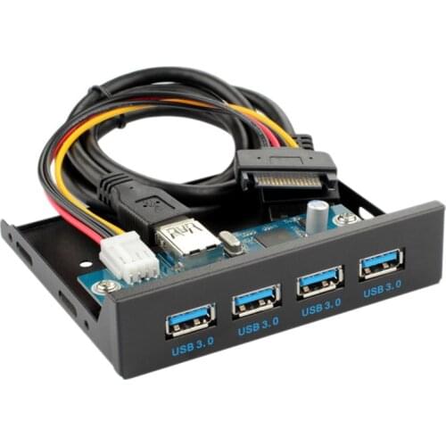 HOT-USB 3.0 Front Panel 3.5 Inch Four-Port HUB 6Gbps Computer Floppy Drive Expansion Board for Desktop PC