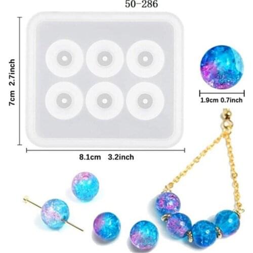 Jewelry Making Necklace Bracelet Tool Cube Ball Beads Casting Mould for DIYU Earrings Pendants Silicone Molds V Epoxy Resin Mold