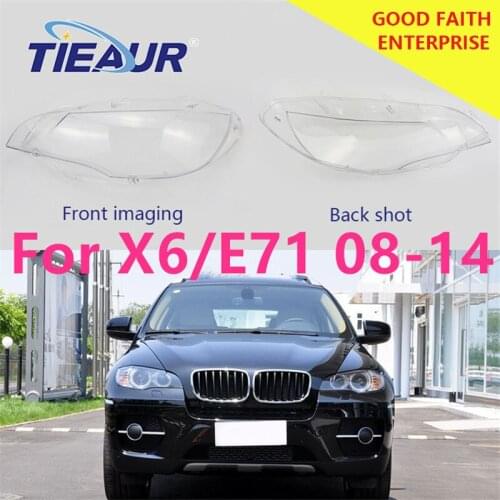 Lamp Case for X6 E71 Headlamp shell for car Lampshade Headlight Transparent Cover Frontlight
