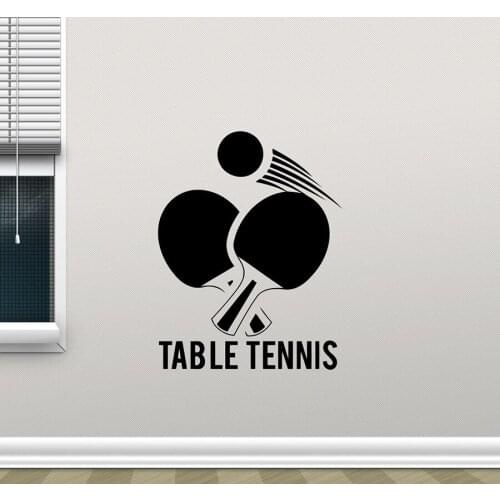 Table Tennis Wall Sticker Ping Pong Sport Vinyl Decal Mural Removable Wall Glass Decor Poster Self Adhesive Wallpaper D427