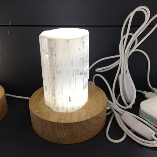 Natural Selenite White Gypsum Skyscraper Castale Tower Cylindrical Crystal Point Healing Chakra Energy Decor Home