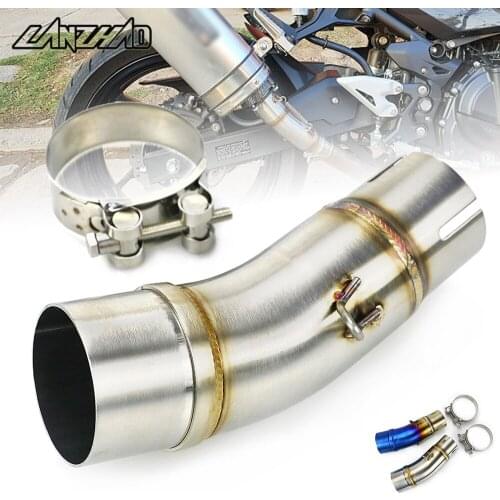 NINJA 400 Motorcycle Exhaust Pipe Middle Link Connector Stainless Steel Accessory for Kawasaki Ninja400 Z400 2018 2019 2020 2021