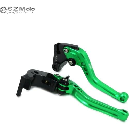 Adjustable Short Long Brake Clutch Levers For KAWASAKI Z1000 Z 1000 2007-2016 2015 Motorcycle Accessories Green With Logo