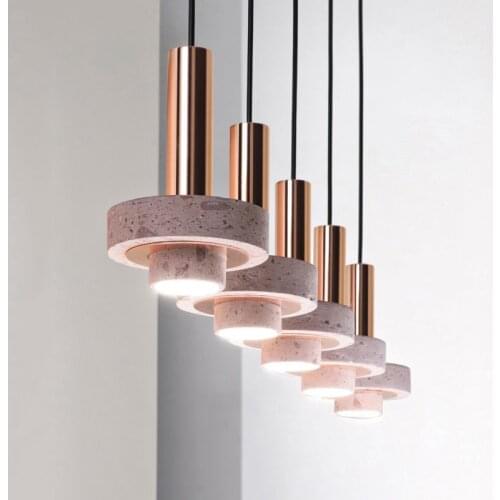 Luxury Dining Room Restaurant Kitchen Hanging Lights Nordic Living Room Bedroom Pendent Lamp Bar Creative Stone Pendent Lights