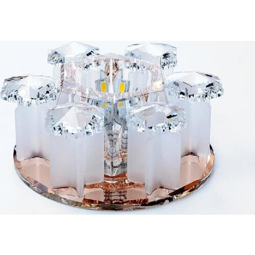 Crystal LED Ceiling Light AC90-260V 3W 5W Modern Crystal Ceiling LED Light Aisle LED Ceiling Lighting for Living Room