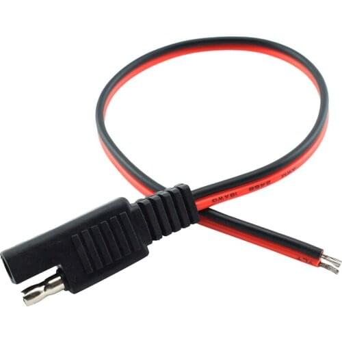 SAE 2 Pin Quick Connector Disconnect Plug SAE Power Automotive Extension Cable for RV Trolling Motor Solar Panel 0.5M