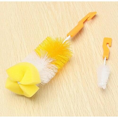 New For Washing Cleaning baby bottle brush Rotary Brush Long Feeding-bottle Handle Handle cleanning Scrubbing D4S0
