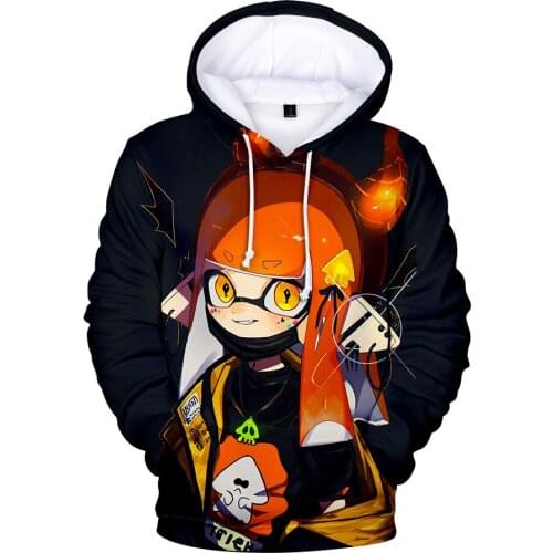 Game Hooded Casual Kawaii Cosplay Splatoon Hoodie Sweatshirt Men/Women Fashion 3D Hoody Cute boys girls Splatoon Pullovers