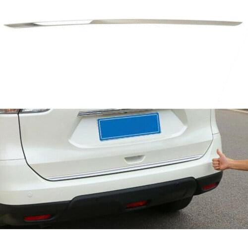 For Nissan X-TRAIL Rogue 2014-2019 Stainless High quality Rear Trunk Lids Bumper Moulding Cover Trim