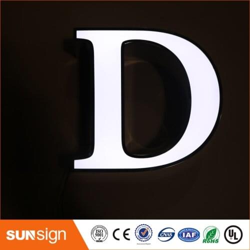 Factory price outdoor illuminated channel letters led big letter sign