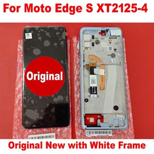 100% Original New LCD Display For Motorola Moto Edge S XT2125-4 5G Glass Sensor Touch Panel Screen Digitizer Assembly with Frame