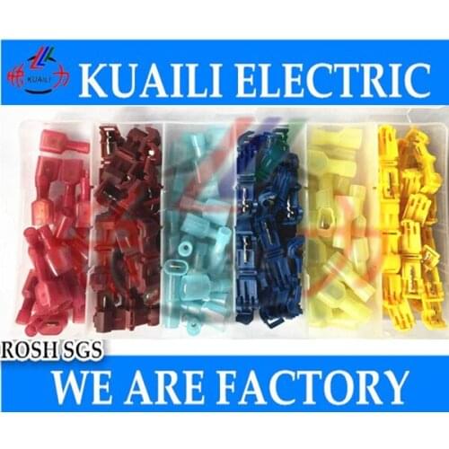 120pcs Scotch Lock Quick Splice Connector Terminals Assortment Kit Wire Connectors Fully insulated male and female terminal