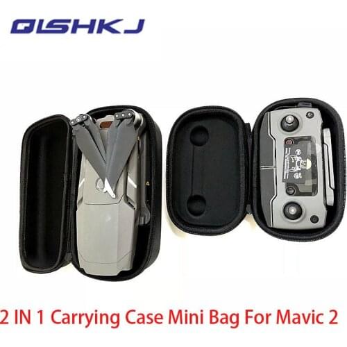 2 in 1 Durable Portable Hardshell Transmitter Controller Storage Box & Drone Body Bag Carring Case For DJI Mavic 2 Pro/Zoom