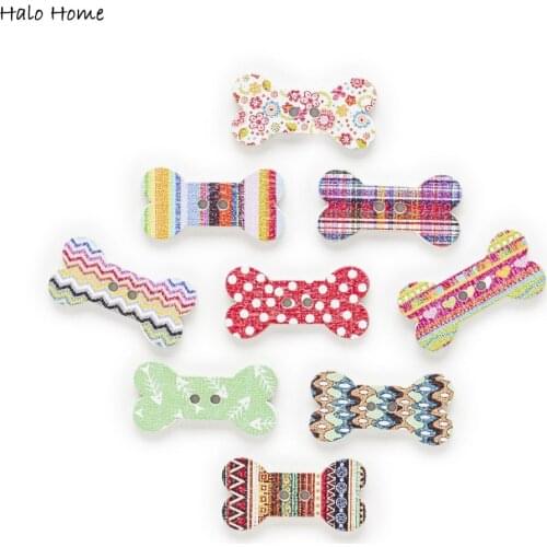 30pcs Bone Mixed Cartoon Wood Buttons Sewing Scrapbooking Gift Clothing Home Handwork Decor Card Making DIY 25x13mm