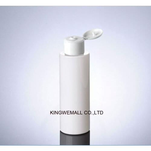300pcs/lot 100ml plastic white empty plastic bottle , flip butterfly cap Empty bottle 100ml plastic bottle,perfume bottle