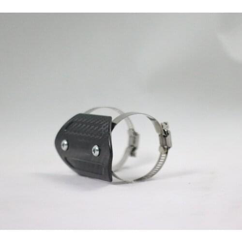 4 inch Motorcycle Carbon Fiber Exhaust Silencer Pipe Cover Muffler Heat Shield Decor Guard, Black