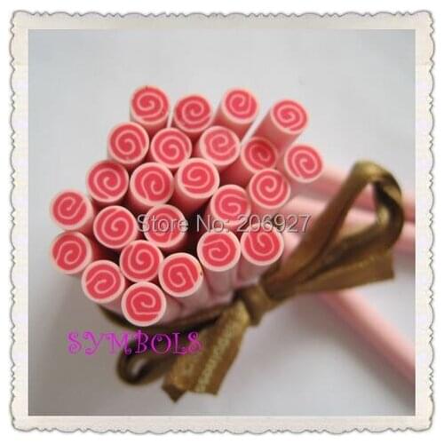 5pcs M-03 5mm Cute Cake Cane Fancy Nail Art Polymer Clay Cane Nail Art Decoration