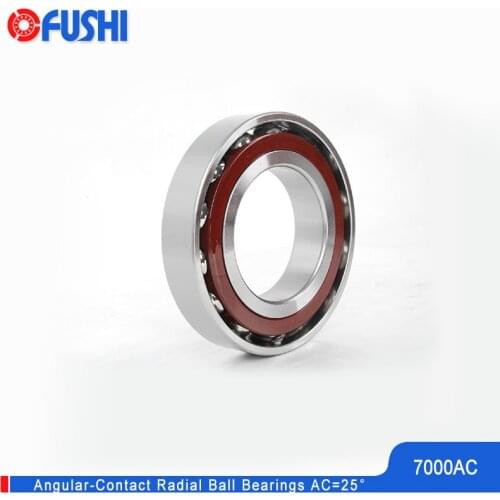 7000 AC Angular Contact Bearing 10*26*8 mm 2Pcs Spindle Bearings CNC ABEC-1 25 Contact Angle 7000AC Ball Bearings