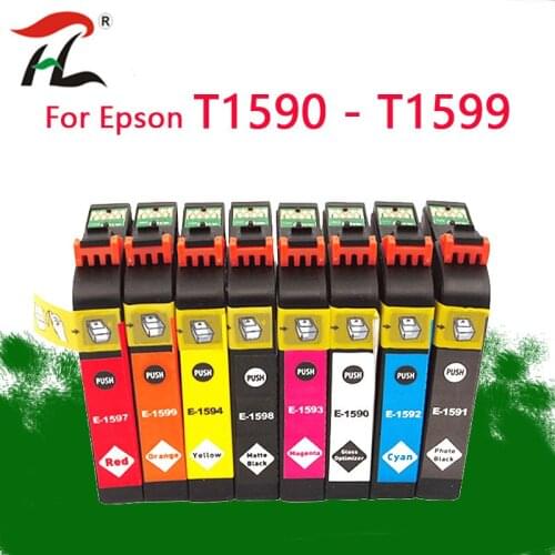 8PK T1590 1590 ink cartridges For Epson STYLUS PHOTO R2000 printer T1590/T1591/T1592/T1593/T1594/T1597/T1598/T1599 ink cartridge