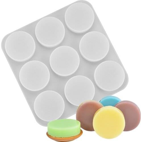 9-Cavity Silicone Soap Mold DIY Handmade Lotion Shampoo Bar Mold for Candle Resin Bread Cheesecake Jelly Pudding Muffin