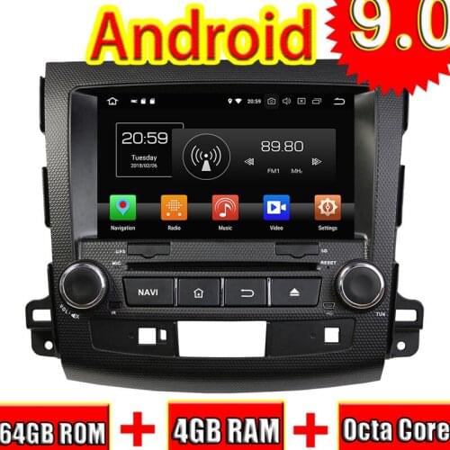 Topnavi Octa Core Android 9.0 Car DVD Multimedia Player For Mitsubishi Outlander 2006-2012 Auto Radio Stereo 2DIN GPS Navigation
