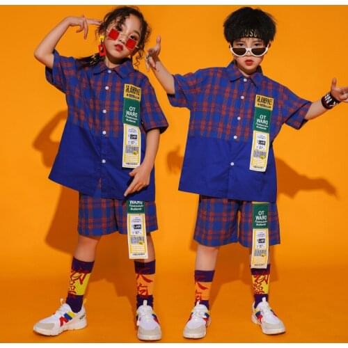 Kids Hip Hop Clothes For Girls Boy Looses Short Sleeve T Shirt Tops Shorts Ballroom Dancing Jazz Dance Performance Clothing Wear